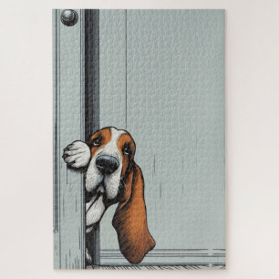 Adortable Basset Hund Hund Kunst, Dichtung und Mus