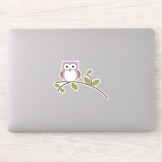 Adortable Cartoon Owl Aufkleber (Computer)