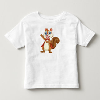 Adortable Cartoon Squirrel Fine Jersey Kleinkind T-shirt