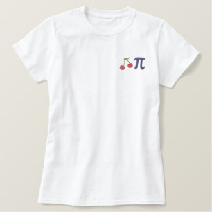 Adortable Cherry Pi bestickte T-Shirts