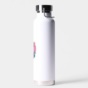 Adortable Giraffe umgeben von Blume _2 Trinkflasche