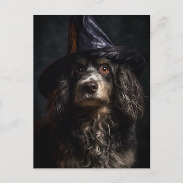 Adortable Halloween Dog Postkarte (Vorderseite)
