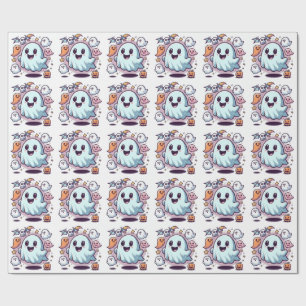 Adortable Halloween Ghost Squad & Spooky Friends Geschenkpapier