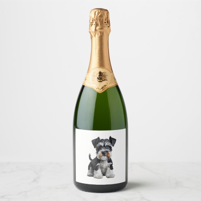 Adortable HD Miniatur Schnauzer Welpenportrait - E (Vorderseite)