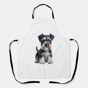 Adortable HD Miniatur Schnauzer Welpenportrait - E Schürze