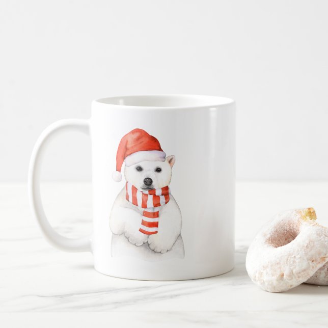 Adortable Holiday Polar Bear Tasse (Mit Donut)