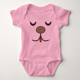 Adortable Hunde Gesicht pink Baby Strampler