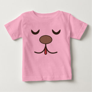 Adortable Hunde Gesicht pink Baby T-shirt