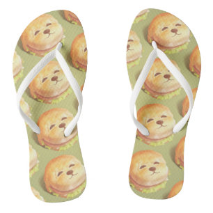 Adortable Hunde-Gesichtspferd-Muster Flip Flops