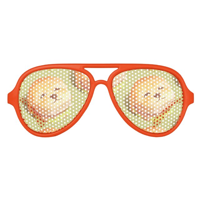 Adortable Hunde-Gesichtspferd-Muster Partybrille (Vorderseite)