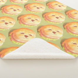 Adortable Hunde-Gesichtspferd-Muster Sherpadecke