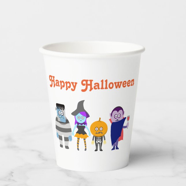 Adortable Kids Halloween Kostüm Party Pappbecher (Vorderseite)