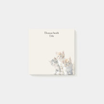 Adortable Kittens Creme Wasserfarbe Tier