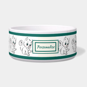 Adortable Niedlich Kitten Pattern Cat Dog Napf