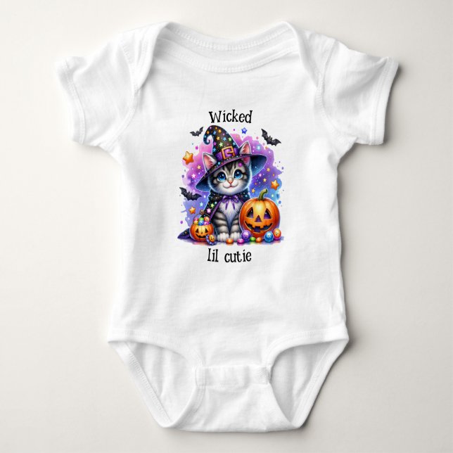 Adortable Niedlich Spooky Kids Halloween Baby Strampler (Vorderseite)