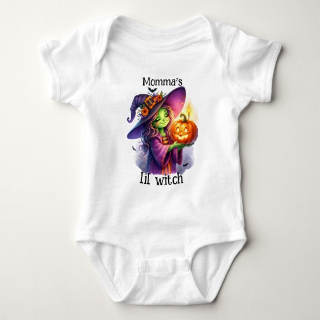 Adortable Niedlich Spooky Kids Halloween Baby Strampler (Vorderseite)