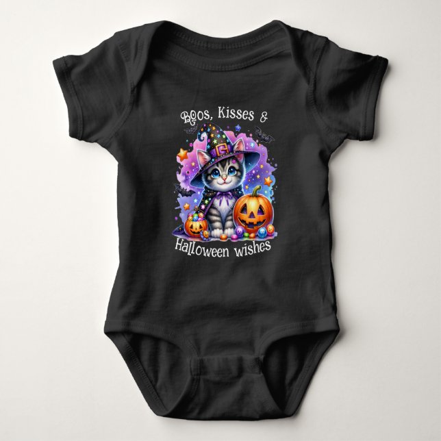 Adortable Niedlich Spooky Kids Halloween Baby Strampler (Vorderseite)