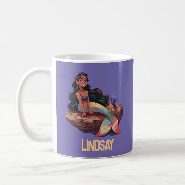 Adortable Niedliche Elegante Meerjungfrau mit Kind Kaffeetasse (Links)