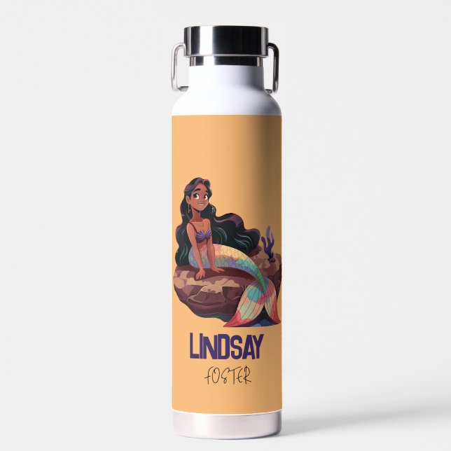 Adortable Niedliche Elegante Meerjungfrau mit Kind Trinkflasche (Vorne)