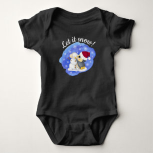 Adortable Pinguin und Snowman mit Text Baby Bodysu Strampler