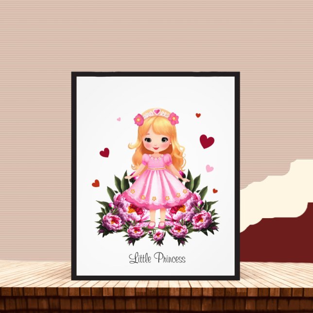Adortable Prinzessin mit Blume Fotodruck (Von Creator hochgeladen)
