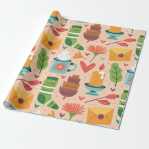 Adortable Retro Fall Muster Wasserfarbe niedlich r