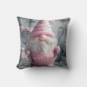 Adortable rosa Backen Gnome Cupcake Kissen