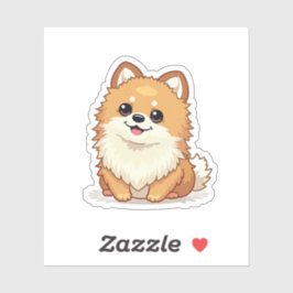 Adortable Spitz Delight, Kawaii Niedlich, Klein Aufkleber