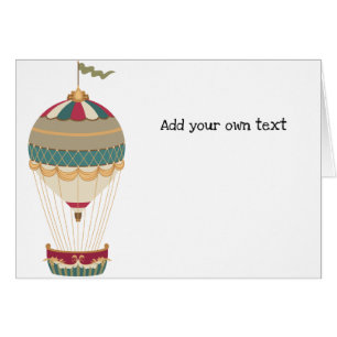 Adortable Steampunk Hot Air Ballon mit Flag