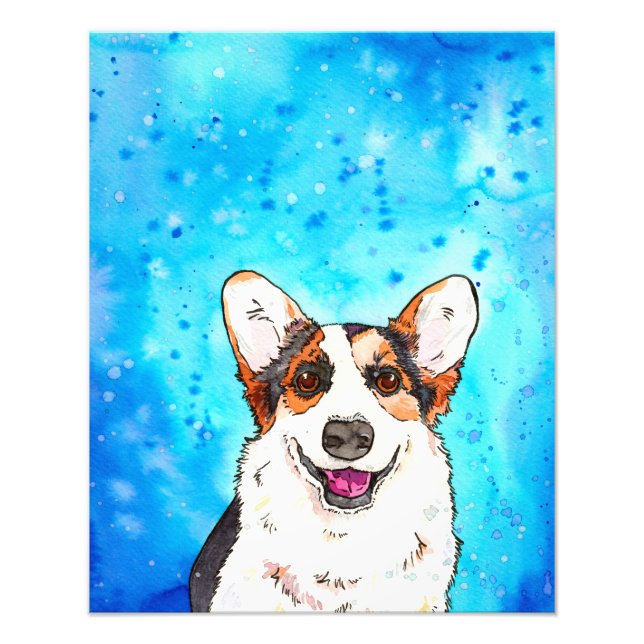 Adortable Tricolor Corgi Fotodruck (Vorne)