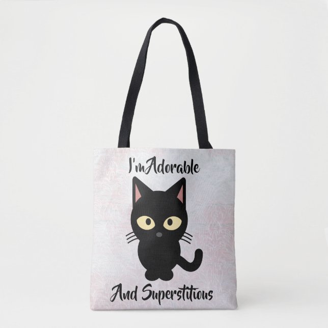 Adortable und übervorsichtige Cat Design-Tasche Tasche (Vorderseite)