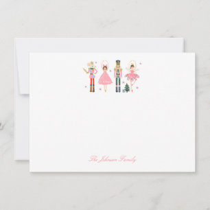 Adortable Weihnachten Pink Nutcracker Mitteilungskarte