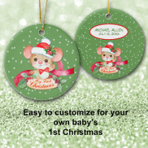 Adortable Weihnachtsmannmütze Mouse First Christma