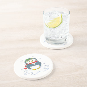 Adortable Weihnachtspenguin Getränkeuntersetzer