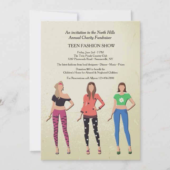 Ados Modèles Fashion Show Invitation (Devant)
