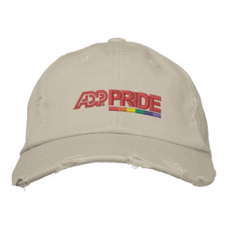 ADP Pride Distressed Cap - Tan Bestickte Baseballkappe