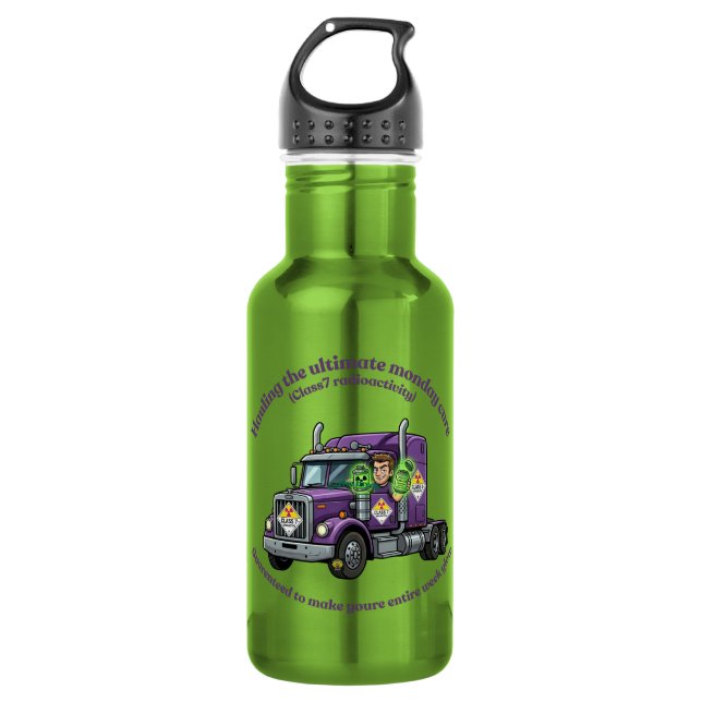 ADR Class 7 Radioactive | Hazmat Driver & Logistic Edelstahlflasche (Vorderseite)