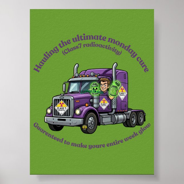 ADR Class 7 Radioactive | Hazmat Driver & Logistic Poster (Vorne)