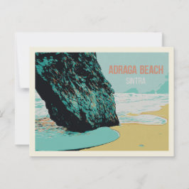 Adraga Beach View, Sintra Coast Illustration Postkarte