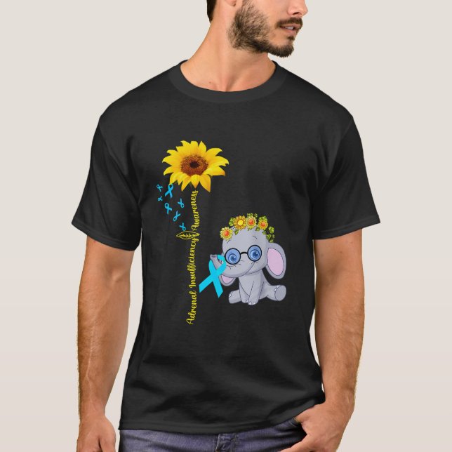 Adrenale Insuffizienz Bewusstsein Baby Elephant Su T-Shirt (Vorderseite)