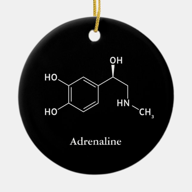 Adrenalin Epinephrine Molecule Chemie Keramikornament (Vorne)