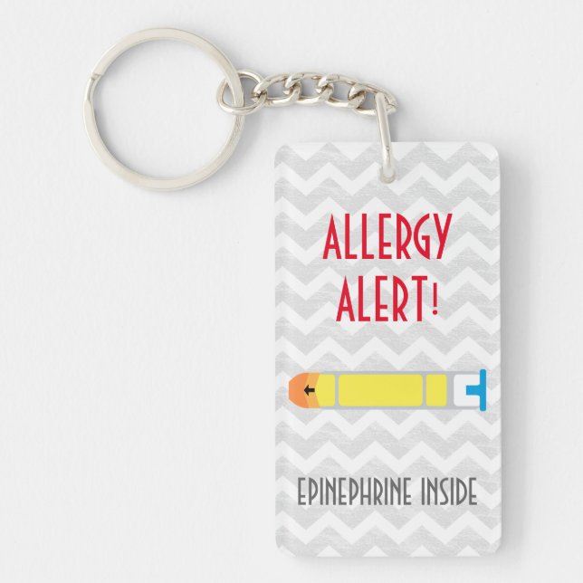 Adrenalin innerhalb des Allergie-Alarms scherzt Schlüsselanhänger (Vorderseite)