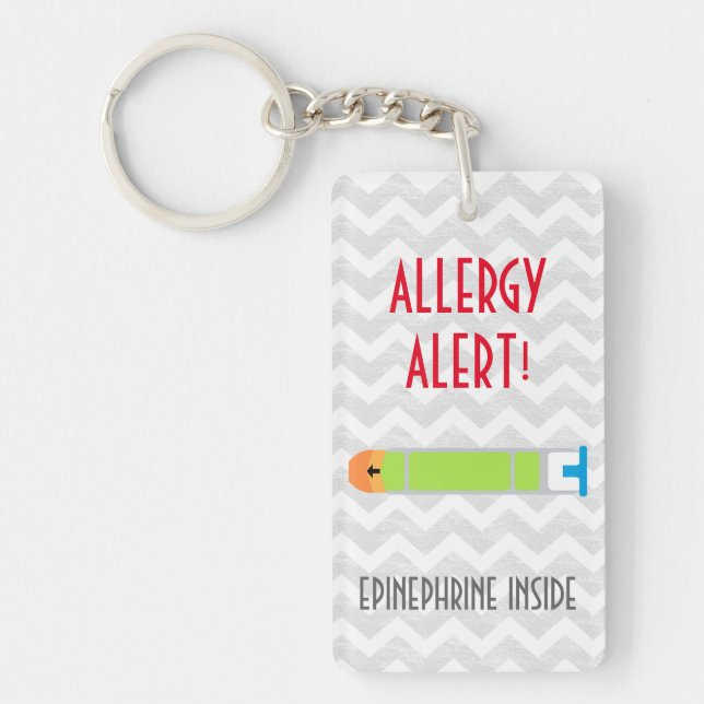 Adrenalin innerhalb des Allergie-Alarms scherzt Schlüsselanhänger (Vorderseite)