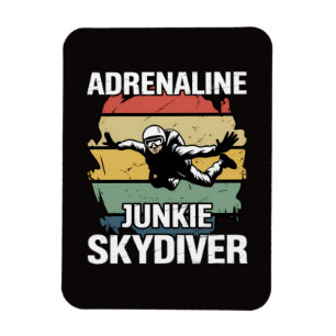 Adrenalin-Junkie-Fallschirmspringer Magnet