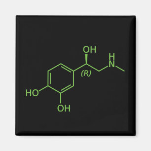 Adrenalin-Molekül-Chemiediagramm Magnet