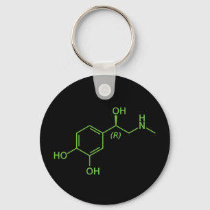 Adrenalin-Molekül-Chemiediagramm Schlüsselanhänger