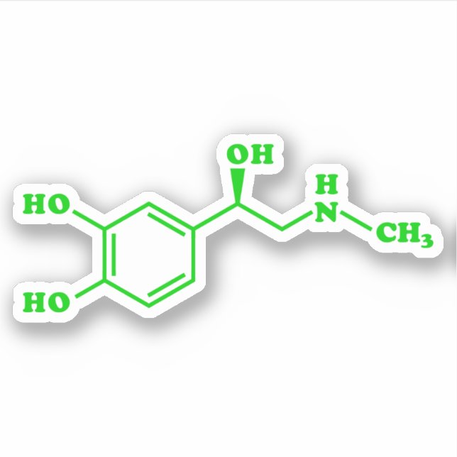 Adrenalin Molekulare chemische Formel Aufkleber (Vorderseite)
