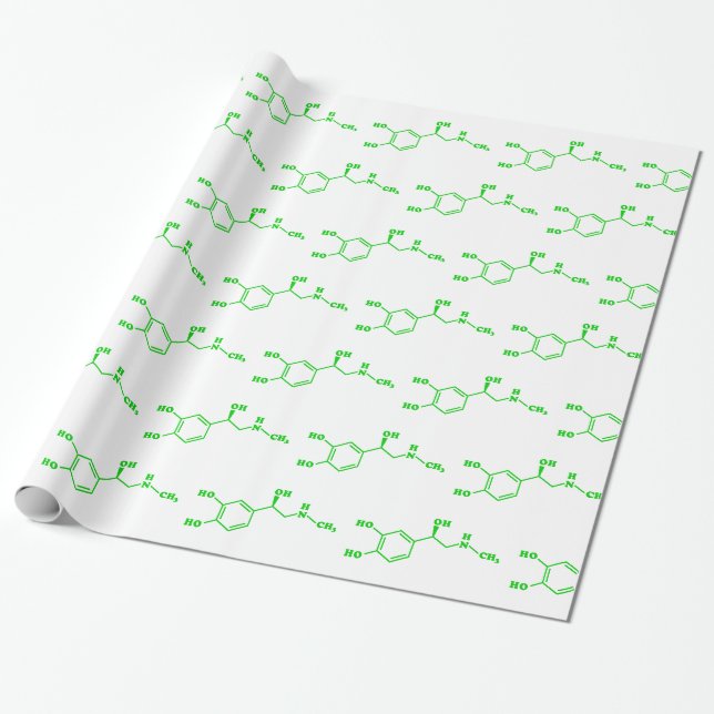 Adrenalin Molekulare chemische Formel Geschenkpapier (Ungerollt)
