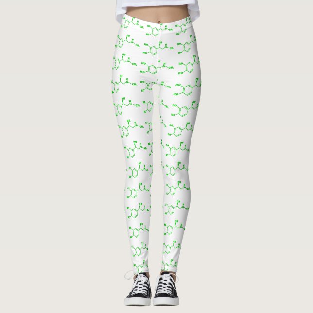 Adrenalin Molekulare chemische Formel Leggings (Vorderseite)