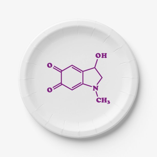 Adrenochrome Molekulare Chemische Formel Pappteller (Vorderseite)